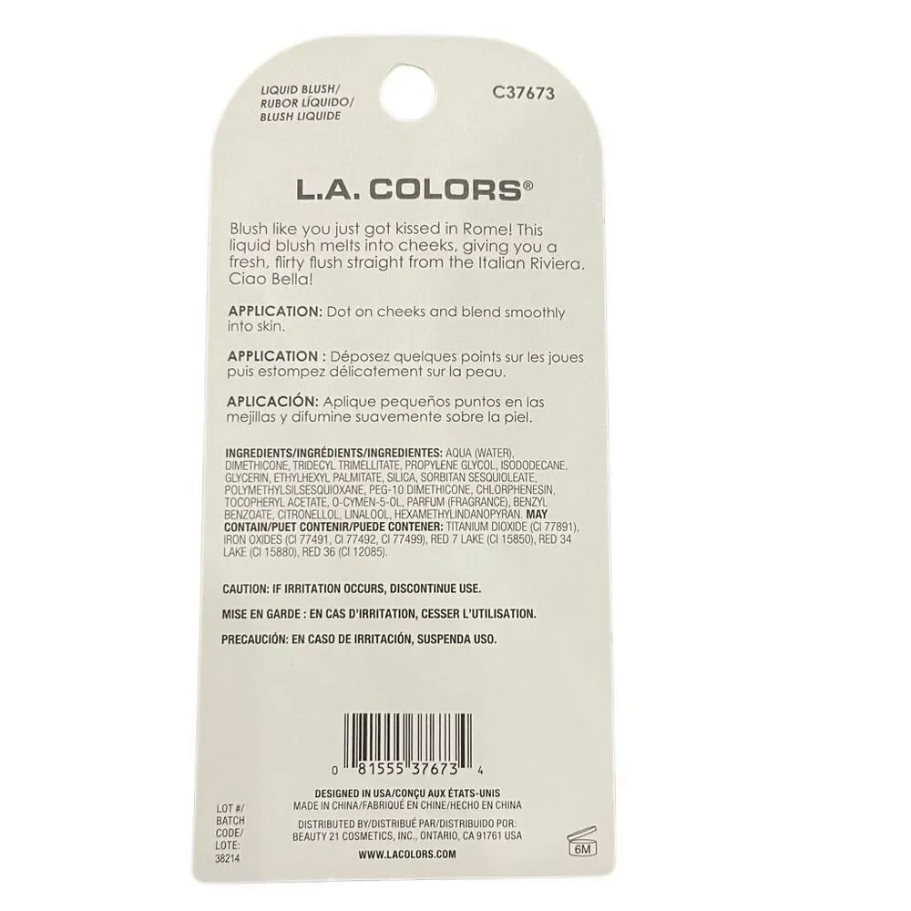 LA Colors Liquid Blush Grazie Deep Mauve Rose Dewy Pigmented Cream Blush NIP